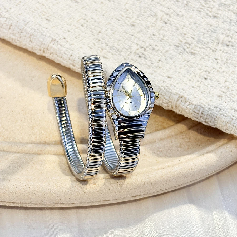 Vintage Snake-Head Bracelet Watch with Fine Strap for Ladies，Dainty Watch for woman thumbnail 4
