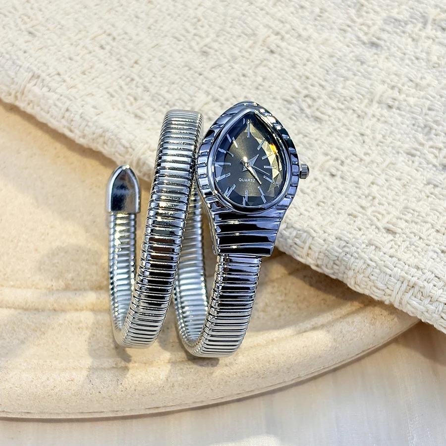 Vintage Snake-Head Bracelet Watch with Fine Strap for Ladies，Dainty Watch for woman thumbnail 6