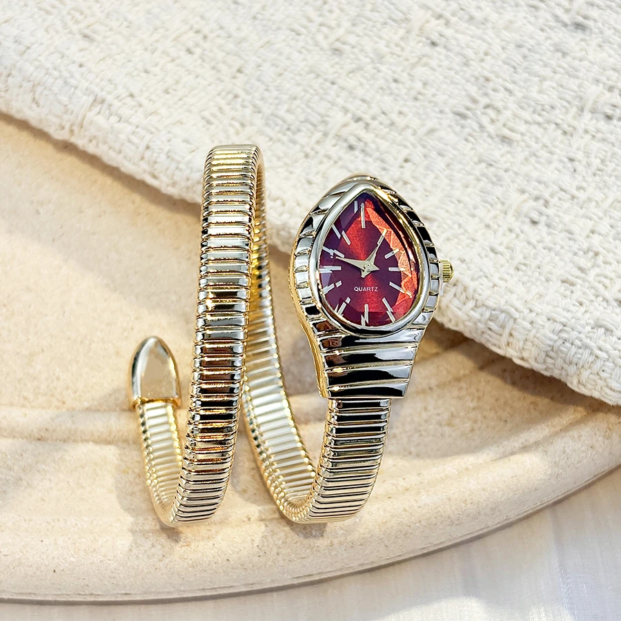 Vintage Snake-Head Bracelet Watch with Fine Strap for Ladies，Dainty Watch for woman thumbnail 2