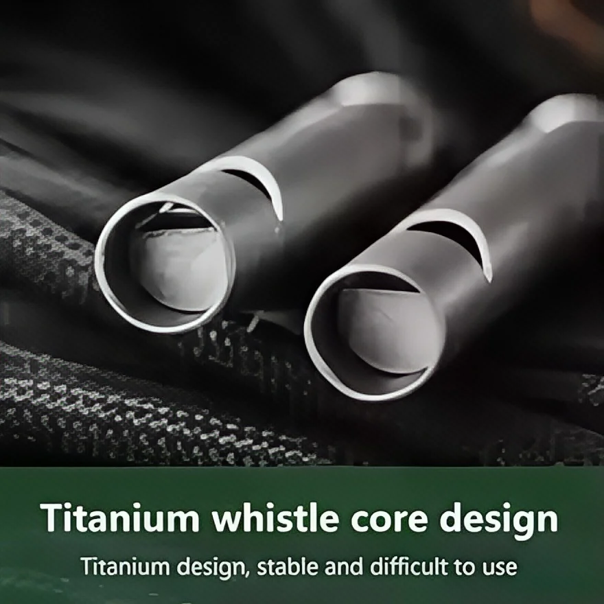 Titanium Emergency Survival Whistle with Lanyard - Ultralight Safety Whistle for Camping, Hiking & Outdoor Adventures thumbnail 4