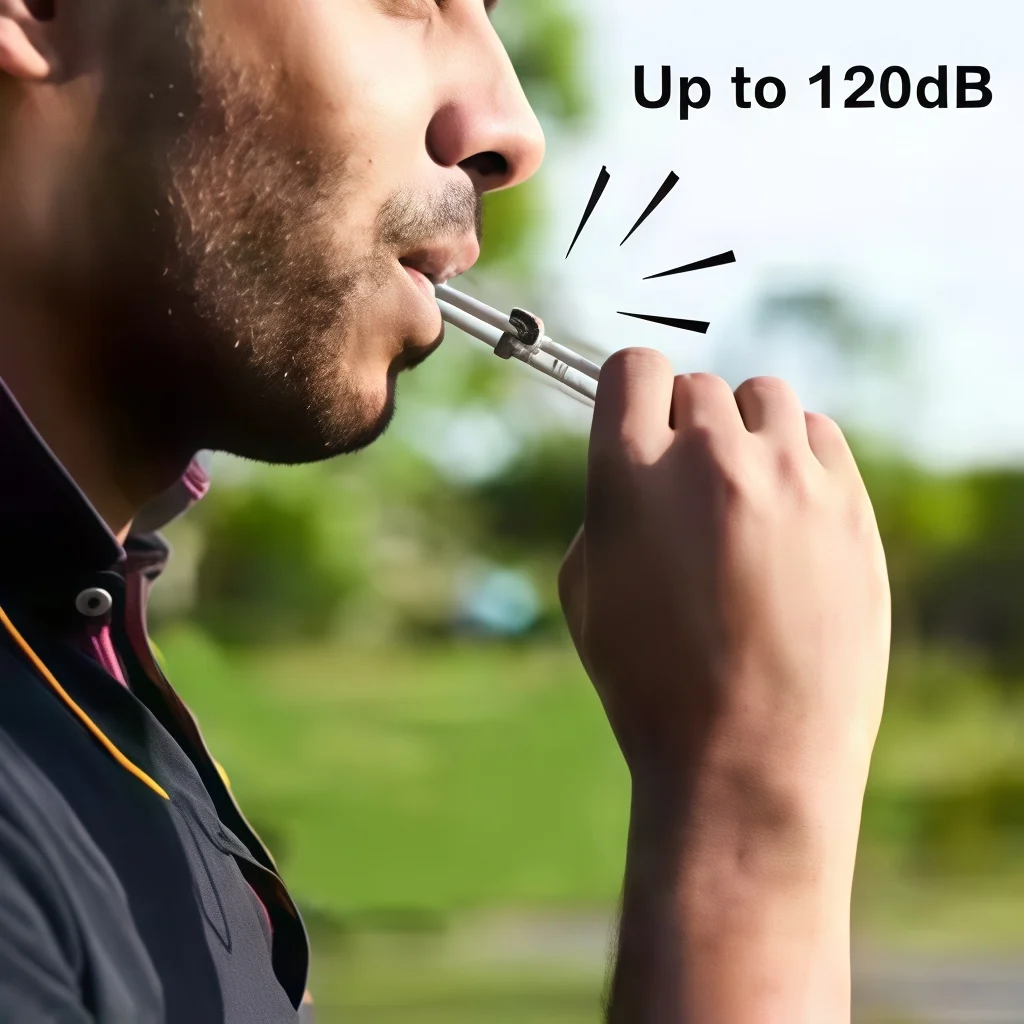 Titanium Emergency Survival Whistle with Lanyard - Ultralight Safety Whistle for Camping, Hiking & Outdoor Adventures thumbnail 3