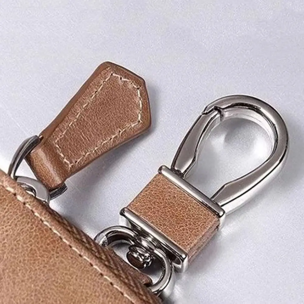 Universal Fit Retro Key Organizer Pouch Fashion PU Leather Car Key Wallet Zipper Buckle Key Storage Pouch Car Key Storage thumbnail 2