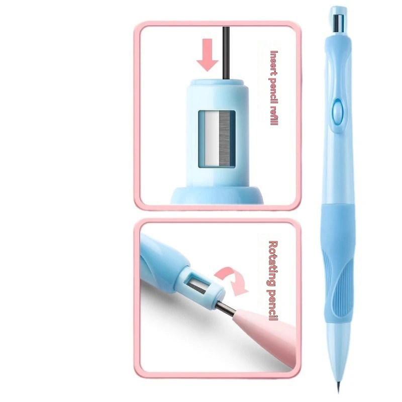 New 2.0mm Mechanical Pencils Set 4PCS Colorful Pencils + Lead Refills+Eraser + Sharpener Stationery Set for School Art Sketching thumbnail 6