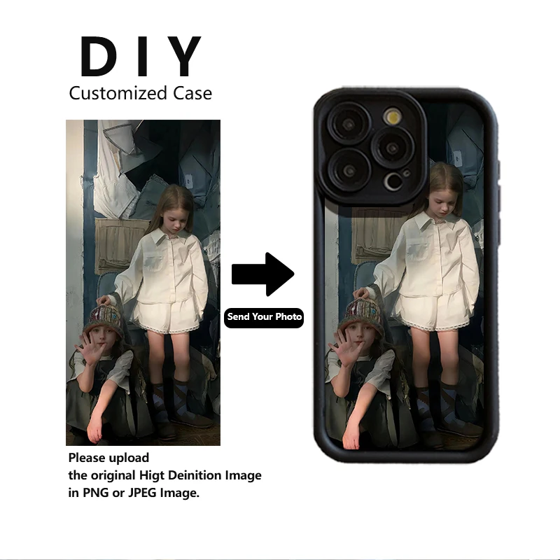 Customize DIY Photo Personalized phone case for iPhone 17 16 15 14 13 12 11 Pro e XS Max XR 7 8 Plus SE 2020 Back Cover thumbnail 3