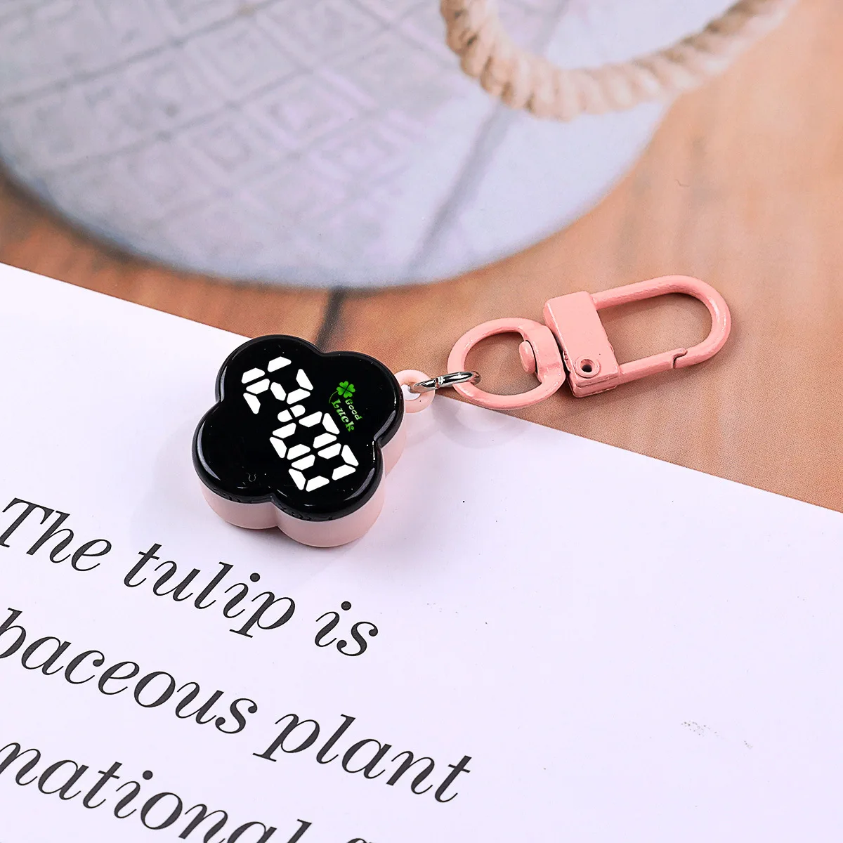 New cartoon keychain LED electronic watch, personalized night light touch backpack pendant watch thumbnail 5