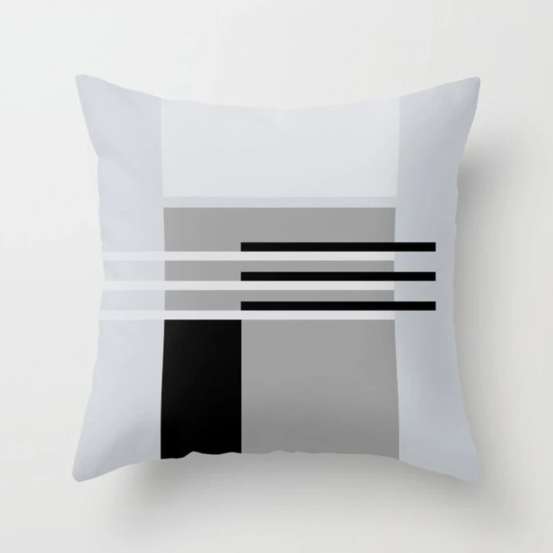 Grey series family pillowcase square  home office cushion cover thumbnail 5