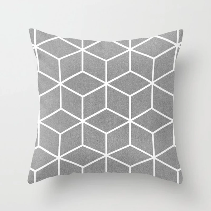 Grey series family pillowcase square  home office cushion cover thumbnail 4