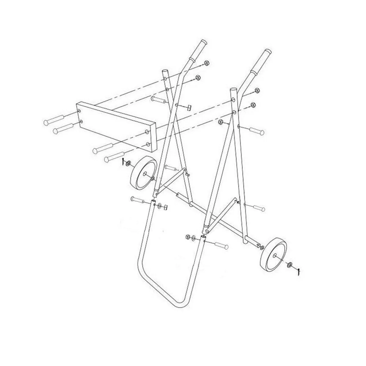 Outboard Motor Cart Boat Engine Stand Carrier Bracket Display Rack thumbnail 5