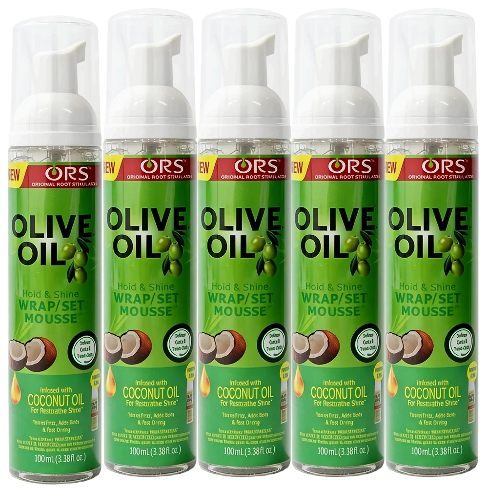 100ml Curly Hair Mousse Strong Hold Olive Oil Hair Styling Foam Anti-Frizz Wig Styling Mousse for Women thumbnail 6