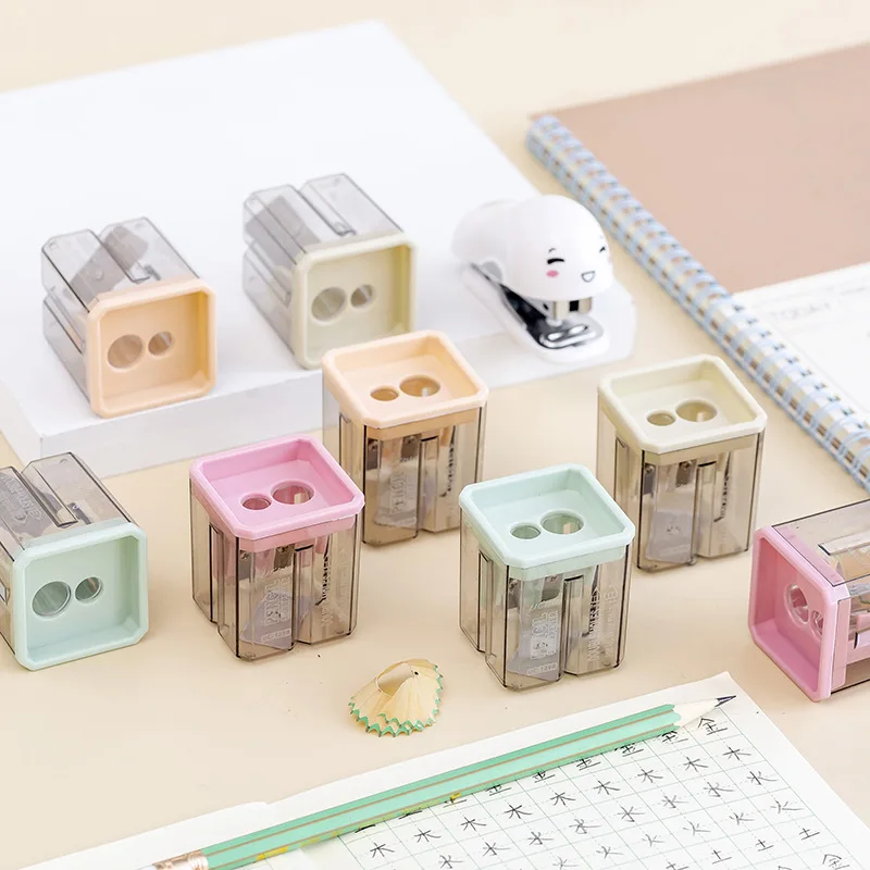 20Pcs Creative Double Holes Pencil Sharpener Makeup Multi Purpose Mechanical Pencils Sharpener Office School Stationery Supplies thumbnail 4