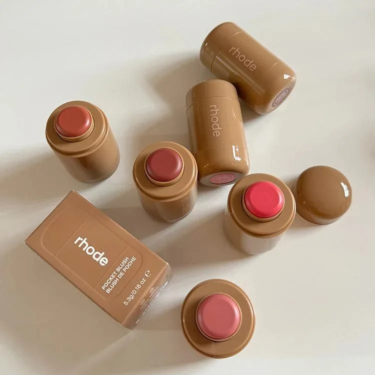 Rhode Pocket Blush LIP Stick Lip And Cheek Hydrating Stick Natural Rouge Powder Blush Cream Lipstick Cheek Easy To Apply Colo thumbnail 4