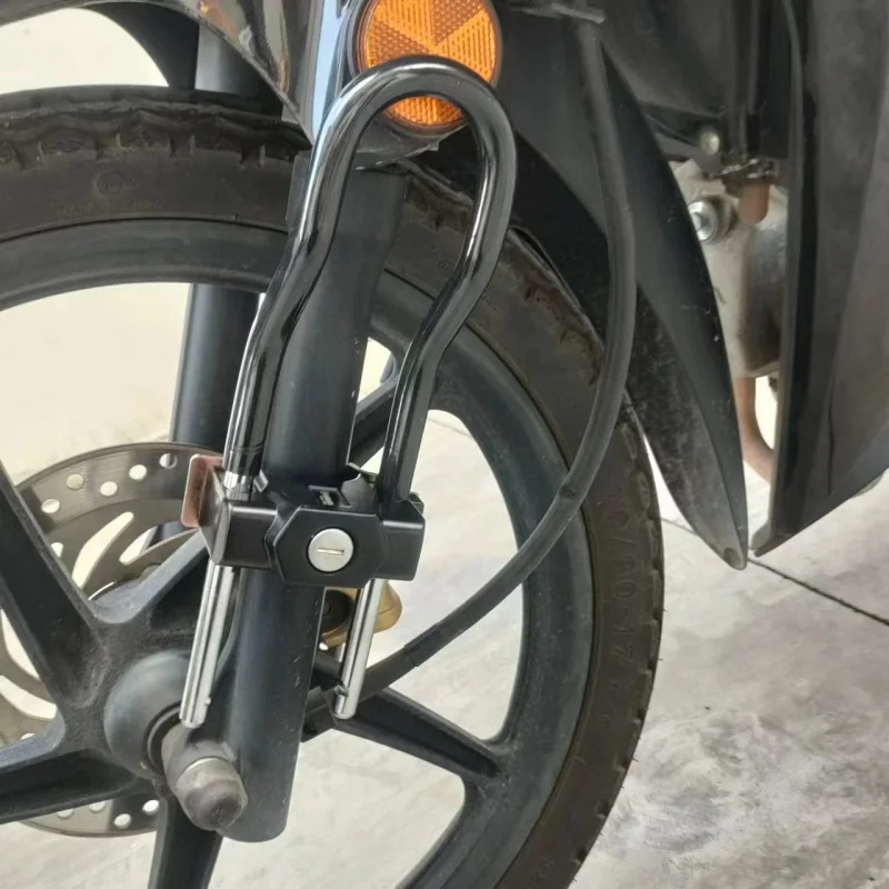 Falante Aluminum Alloy Motorcycle Safety Anti-Theft Front Fork Lock Shock Absorber Fixed Motorcycle Lock for Enhanced Security thumbnail 3