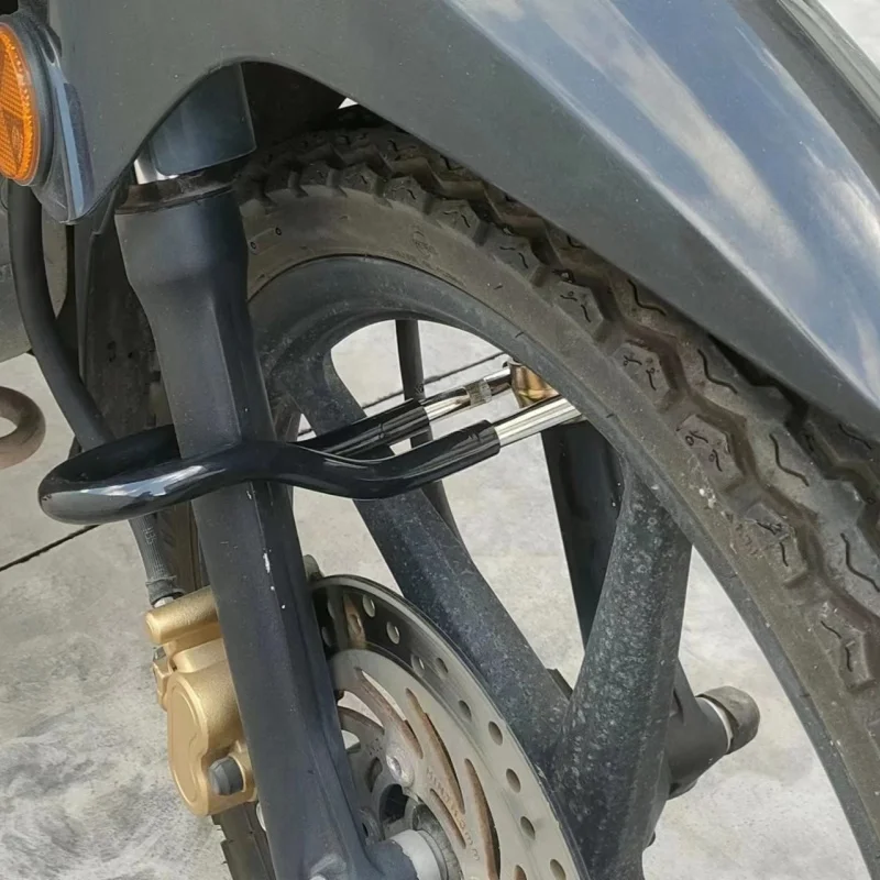 Falante Aluminum Alloy Motorcycle Safety Anti-Theft Front Fork Lock Shock Absorber Fixed Motorcycle Lock for Enhanced Security thumbnail 4