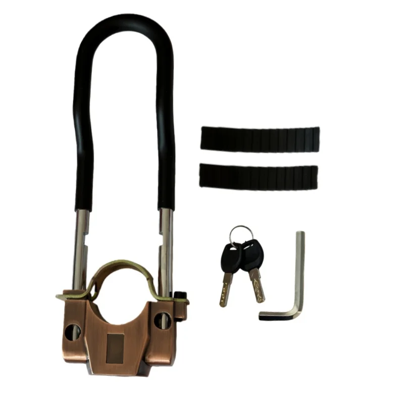Falante Aluminum Alloy Motorcycle Safety Anti-Theft Front Fork Lock Shock Absorber Fixed Motorcycle Lock for Enhanced Security thumbnail 6