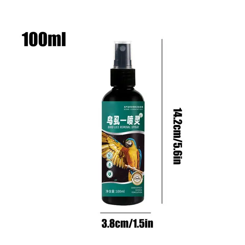 Tick Removal Spray For Birds 100ml Anti Lice Spray For Birds Long Lasting Protection Pet Health Items For Small To Medium-Sized thumbnail 6