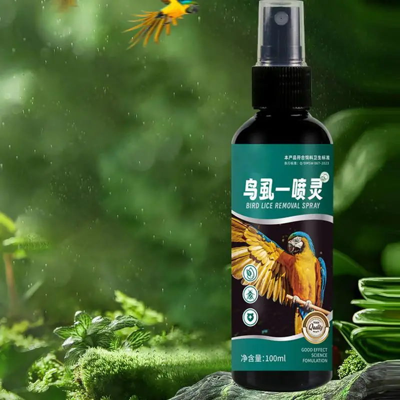 Tick Removal Spray For Birds 100ml Anti Lice Spray For Birds Long Lasting Protection Pet Health Items For Small To Medium-Sized thumbnail 4