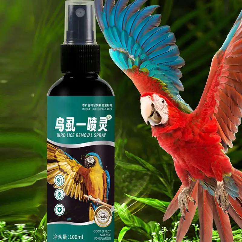 Tick Removal Spray For Birds 100ml Anti Lice Spray For Birds Long Lasting Protection Pet Health Items For Small To Medium-Sized thumbnail 2