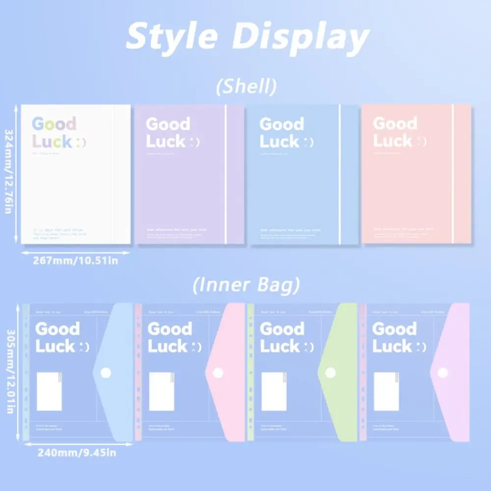 New Loose Leaf A4 File Folder Transparent Students Stationery Data Book Detachable Office Storage Booklet Back To School Gift thumbnail 6