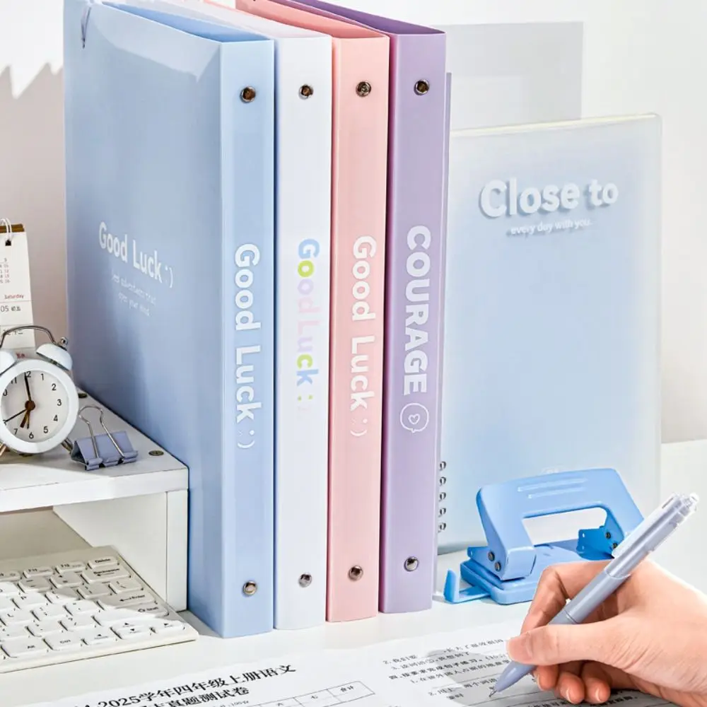 New Loose Leaf A4 File Folder Transparent Students Stationery Data Book Detachable Office Storage Booklet Back To School Gift thumbnail 3