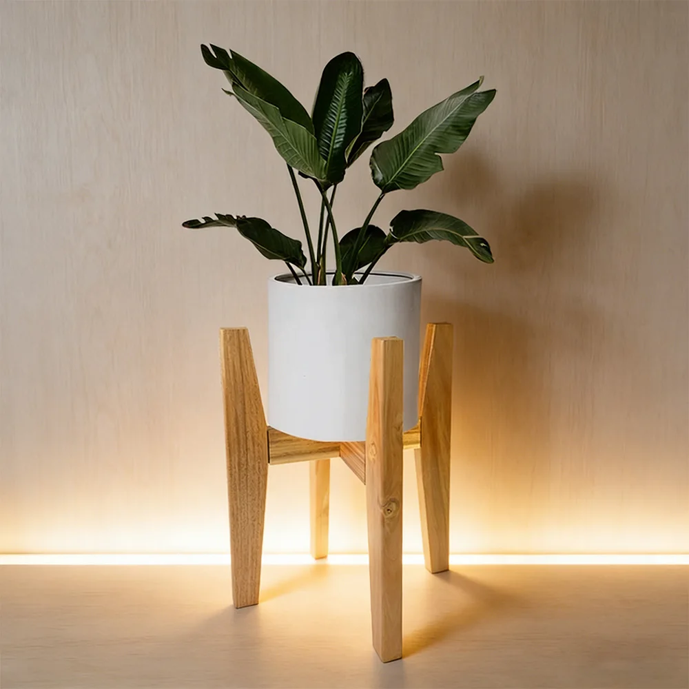 Wooden Flower Stand, Square Plant Stand, Extendable Stand, Bonsai Stand, Home Decor Tray, Flower Pot Display Stand, Home Decor thumbnail 3