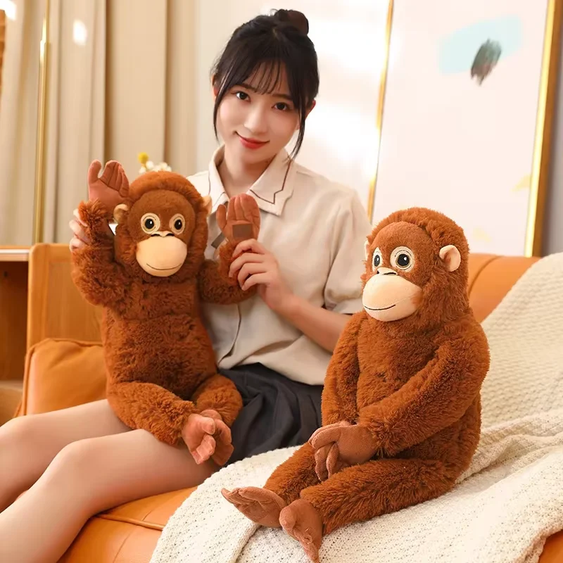66cm Cartoon Gorilla Plush Toy Chimpanzees Monkey Soft Stuffed Doll Backpack Car Bag Room Decor Kid Gift thumbnail 3