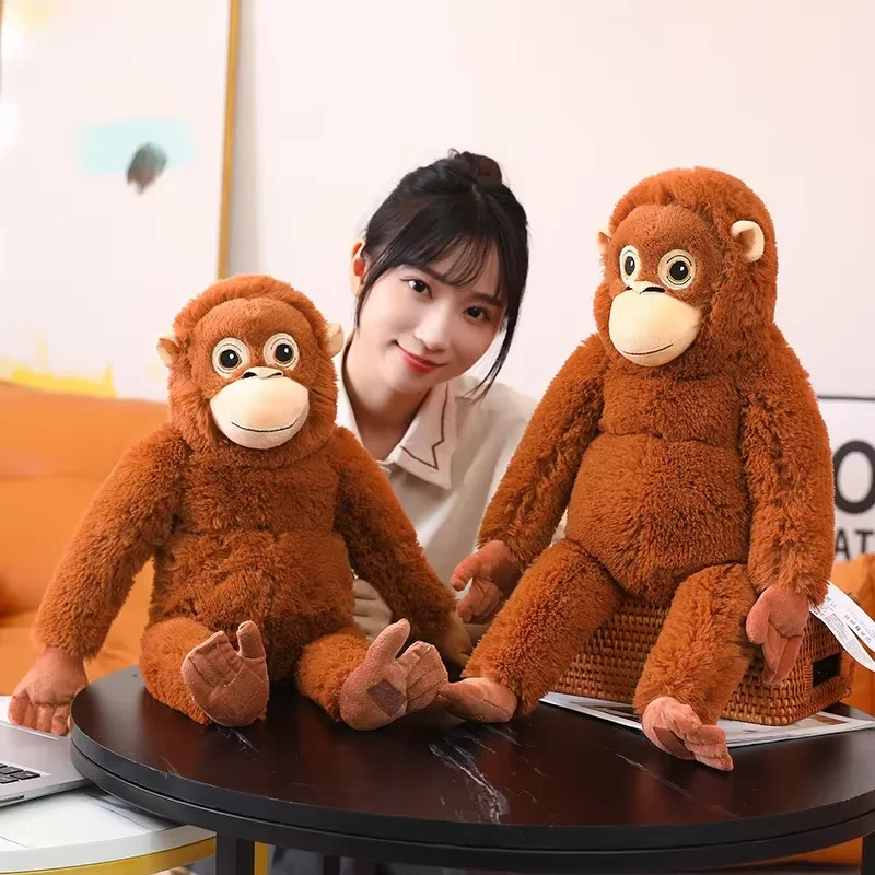 66cm Cartoon Gorilla Plush Toy Chimpanzees Monkey Soft Stuffed Doll Backpack Car Bag Room Decor Kid Gift thumbnail 2
