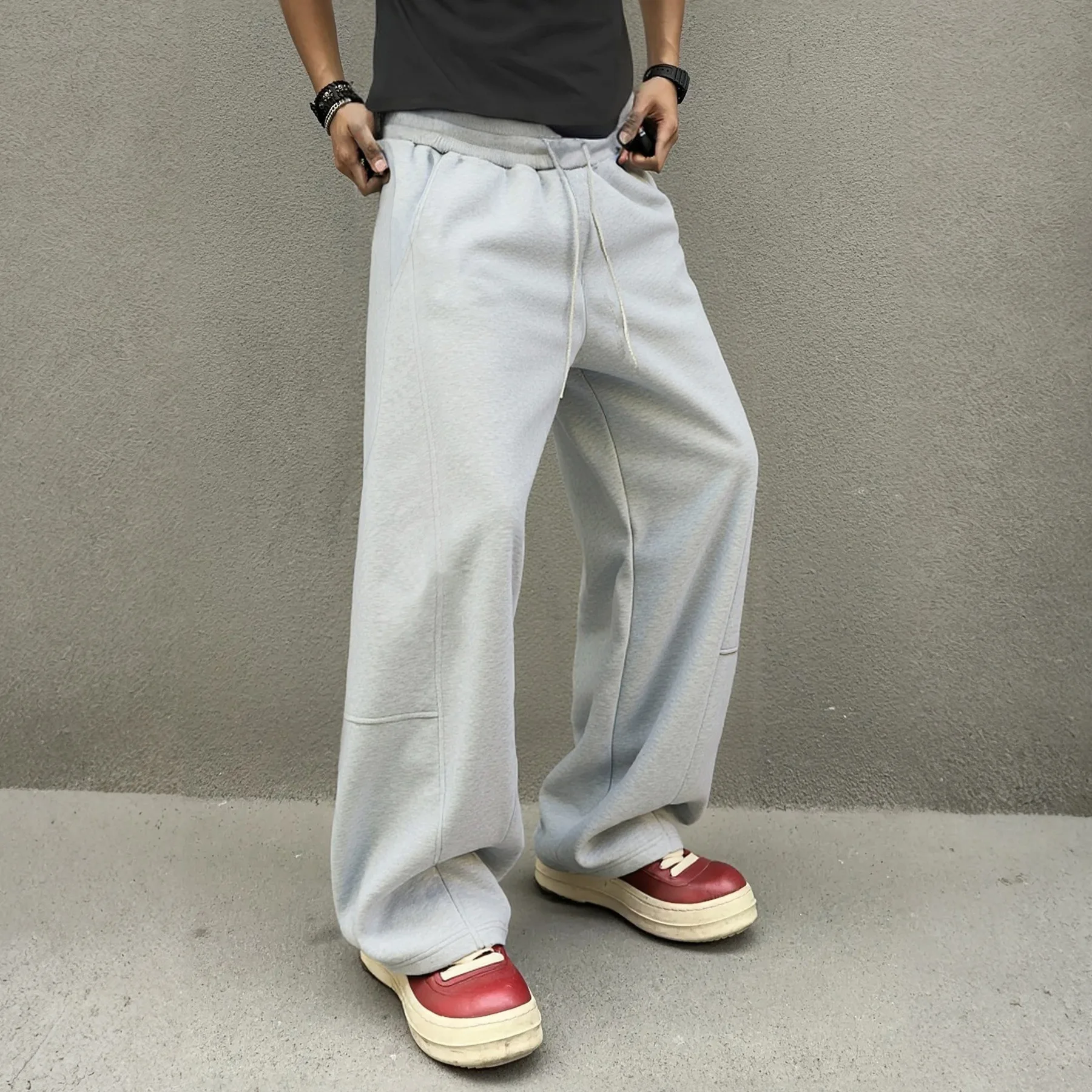 Men's American Style Heavyweight Jogger Pants Straight Leg Casual Streetwear Pants for Men Women Hip Hop Sports Sweatpants thumbnail 3