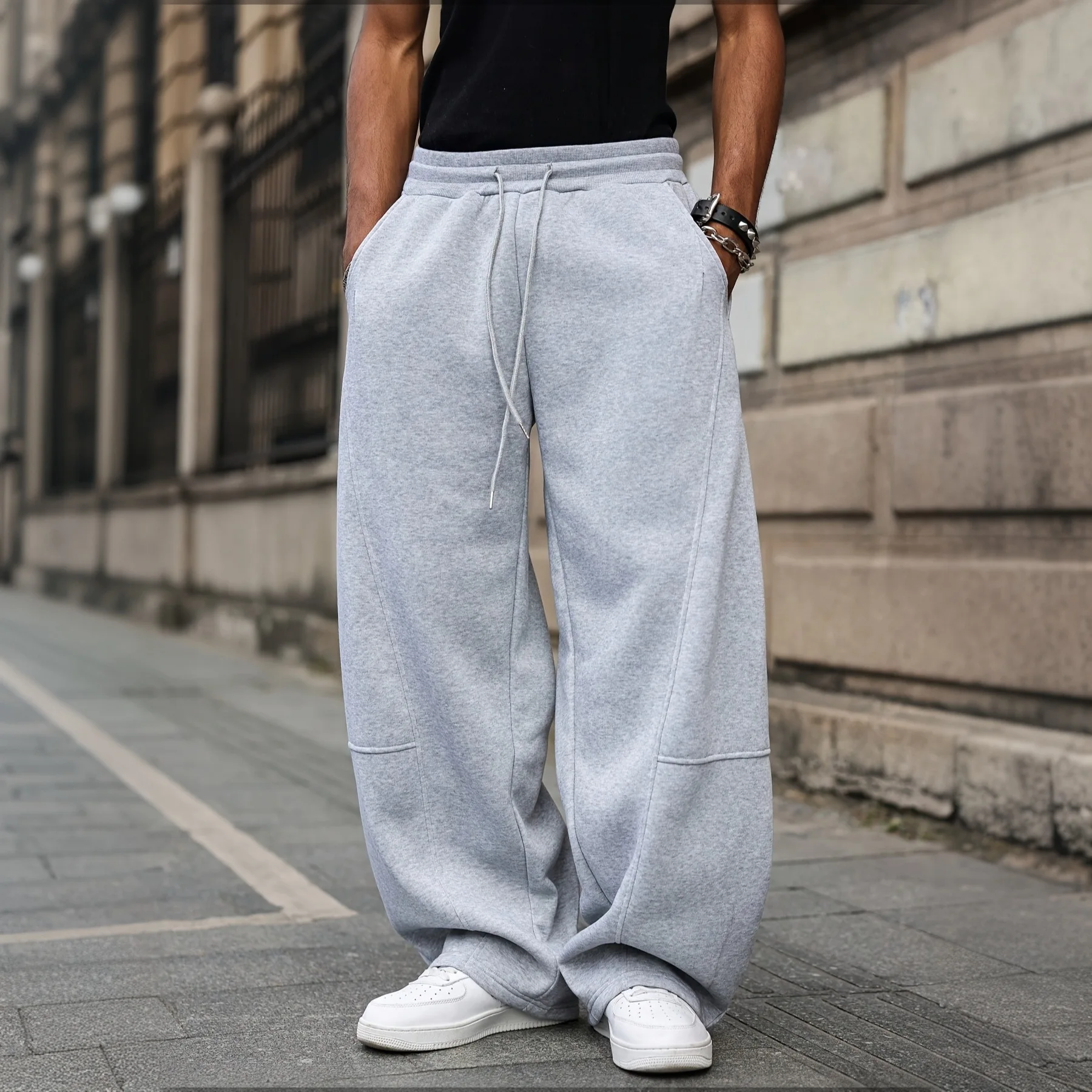 Men's American Style Heavyweight Jogger Pants Straight Leg Casual Streetwear Pants for Men Women Hip Hop Sports Sweatpants thumbnail 2