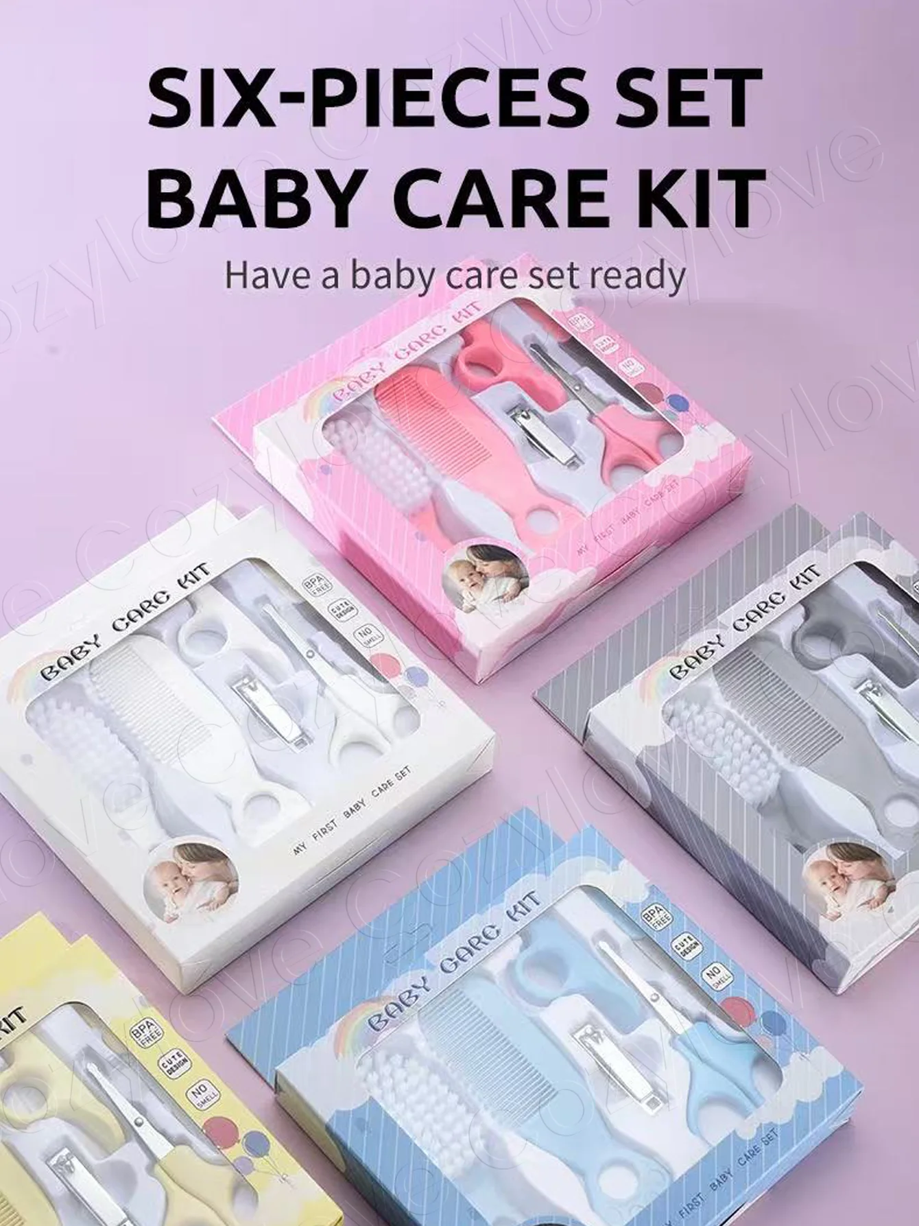 5-in-1 Baby Grooming Kit | Portable Baby Care Set with Brush, Comb, Nail Clippers & Scissors, BPA-Free thumbnail 6