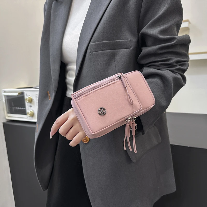 New Women Mobile Phone Bag Nylon Cell Phone Bag Coin Purse Strap Shoulder Bag Small Crossbody Bags for Women Wallet Travel Purse thumbnail 2