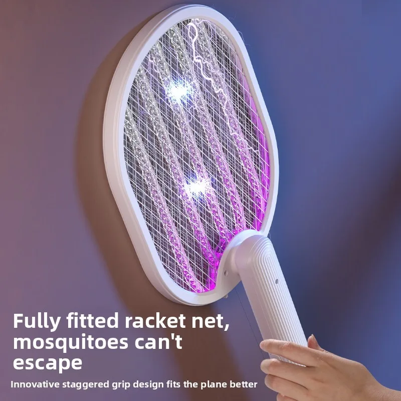 Foldable Electric Mosquito Swatter Mosquito Killer with UV Light USB Rechargeable Electric Bug Zapper Fly Bat Insect Swatter thumbnail 5
