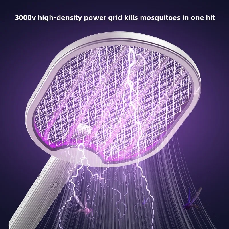 Foldable Electric Mosquito Swatter Mosquito Killer with UV Light USB Rechargeable Electric Bug Zapper Fly Bat Insect Swatter thumbnail 2