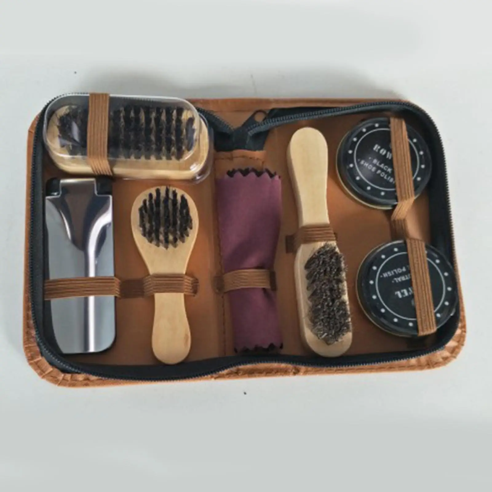 Shoe Shine Care Kits Portable Shoe Polish Brush Set with Shoehorn and Sponge for Men’s and Women’s Footwear thumbnail 3