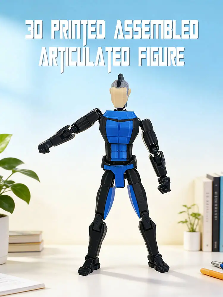3d Printed Blue-Masked Invincible T13 Dummy13 Multi-Jointed Movable 3d Printed Shapeshift Toys Action Figure Custom Toy thumbnail 6