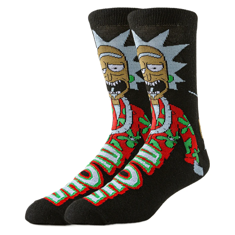 5/10/15pairs Hip Hop Street Cartoon Socks Men Women Anime Fashion Novelty Funny Casual Crew Socks thumbnail 4