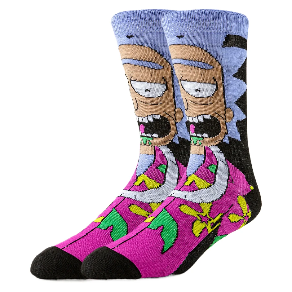 5/10/15pairs Hip Hop Street Cartoon Socks Men Women Anime Fashion Novelty Funny Casual Crew Socks thumbnail 3