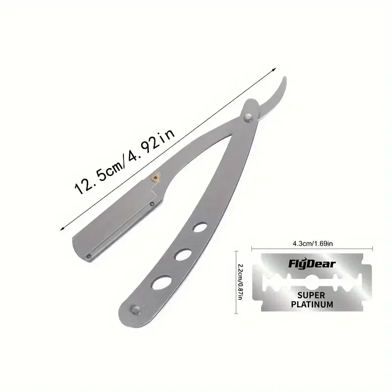Shaving Razor Face Manual Shaves Blades Foldable Straight  Safety Razor Men Stainless Steel Care Body Face Hair Removal Knife thumbnail 2