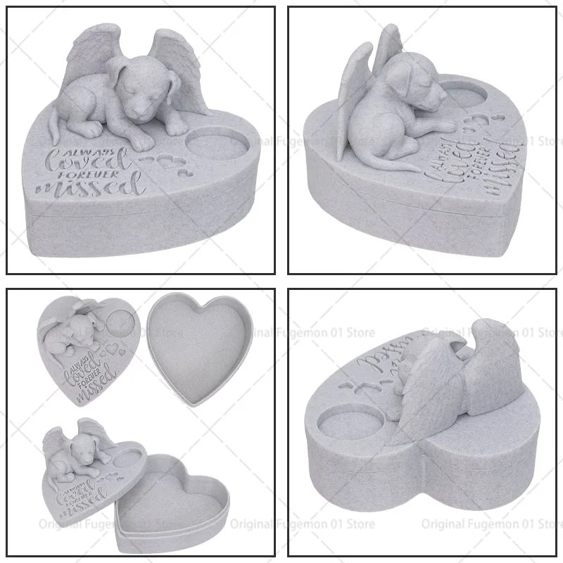 Dog/Cat Urns Memorial Gifts Commemorate Funeral Cremation Urn Box Dog Hair and Teeth Storage Pets Fur Keepsake Candle Holder thumbnail 3