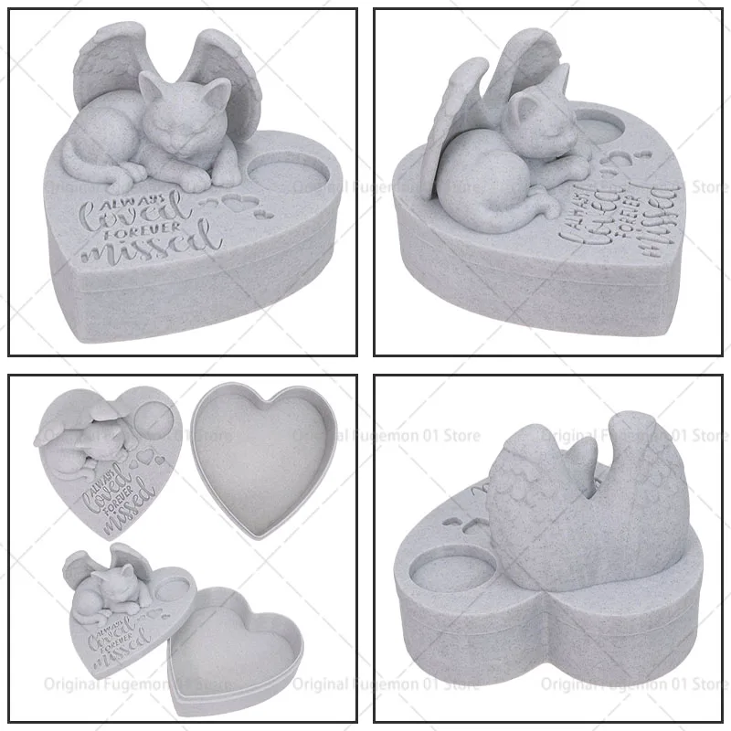 Dog/Cat Urns Memorial Gifts Commemorate Funeral Cremation Urn Box Dog Hair and Teeth Storage Pets Fur Keepsake Candle Holder thumbnail 4
