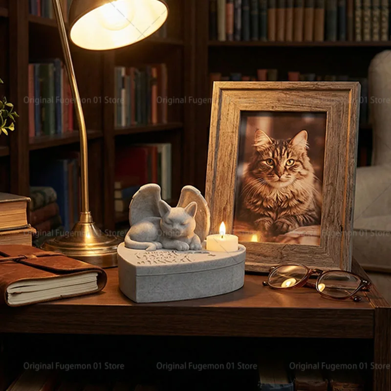 Dog/Cat Urns Memorial Gifts Commemorate Funeral Cremation Urn Box Dog Hair and Teeth Storage Pets Fur Keepsake Candle Holder thumbnail 6
