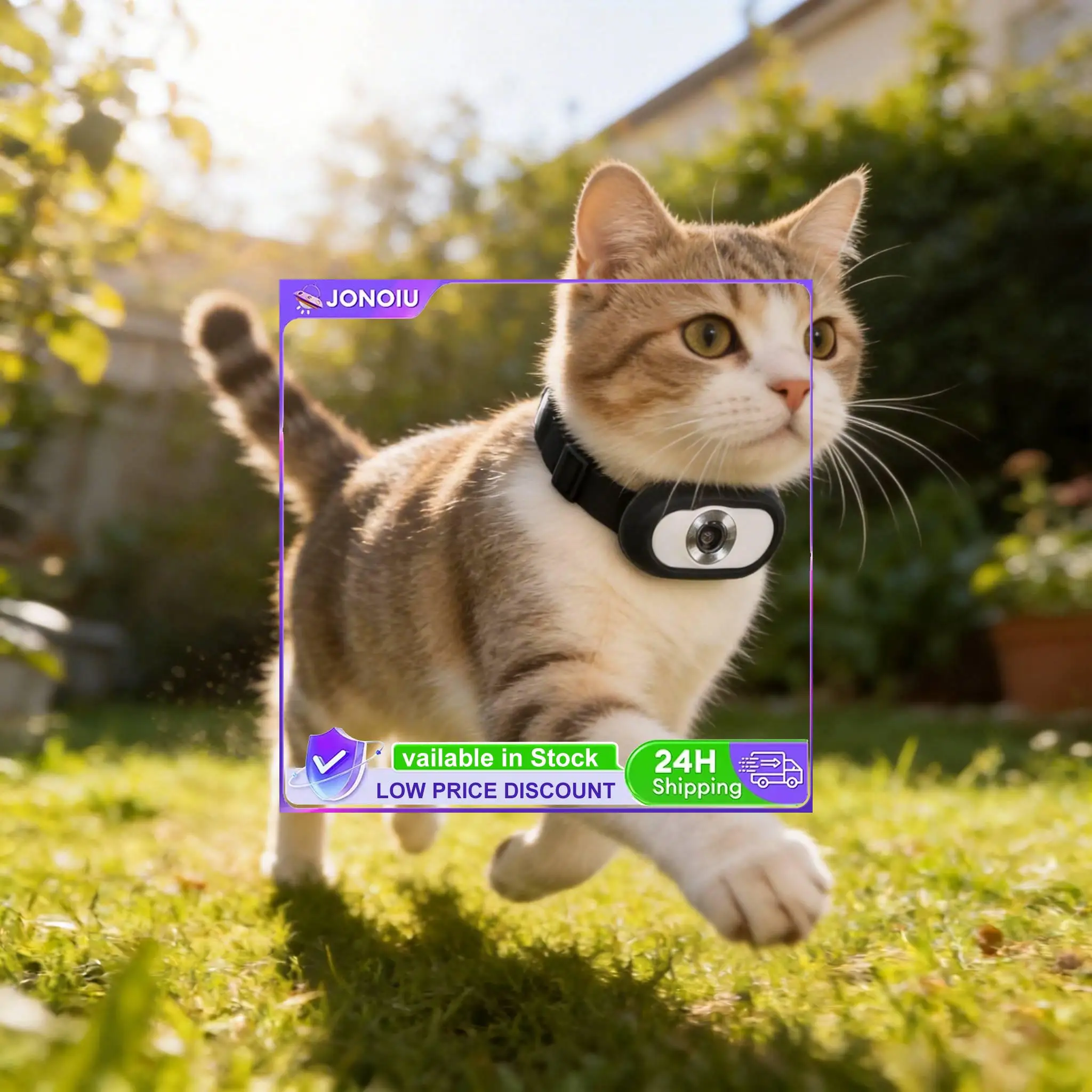 Pet Tracker Collar for Dog Cat Wearable Mini Sport/Action Camera HD 1080P Wireless Dog Collar Camera Video Recorder Device