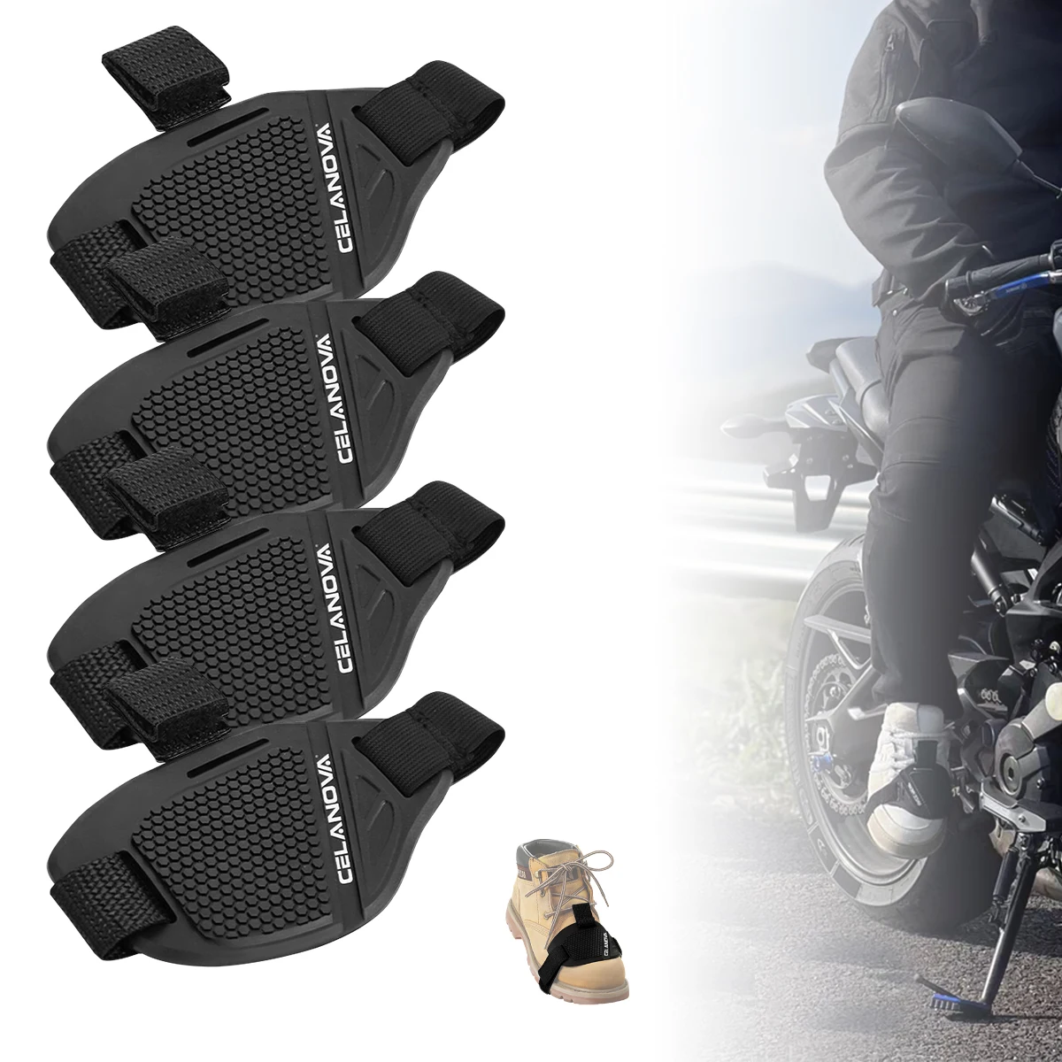 Waterproof Motorcycle Shift Pad Gear Shoes Protective Motorbike Gears Shifter Men Protector Motocross Boots Cover Accessories