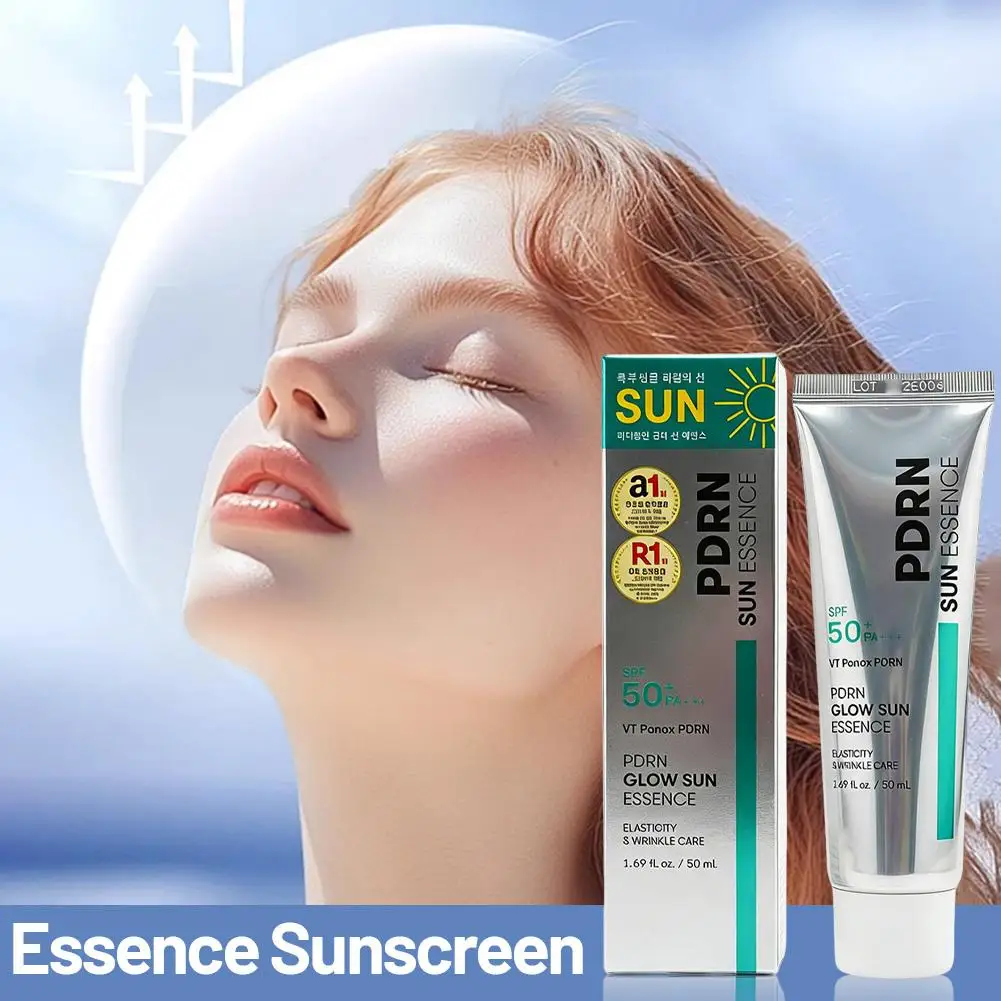 PDRN Sun Cream SPF 50+ PA++++ 50ml Glow Sunscreen For Face Sunblock Deeply Hydrates Repairing Facial Cream Skin Care thumbnail 3