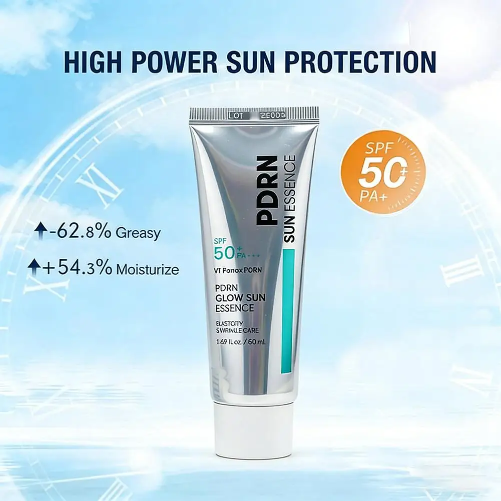 PDRN Sun Cream SPF 50+ PA++++ 50ml Glow Sunscreen For Face Sunblock Deeply Hydrates Repairing Facial Cream Skin Care thumbnail 6