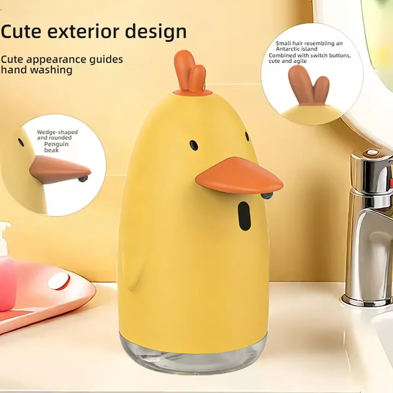 Automatic Soap Dispenser Cartoon Style Foam Touchless Induction Sensor USB Rechargeable Children Hand Washing Machine Bathroom thumbnail 4