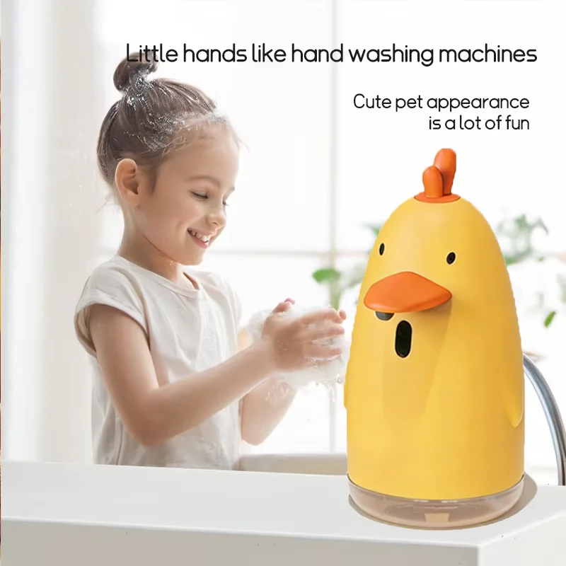 Automatic Soap Dispenser Cartoon Style Foam Touchless Induction Sensor USB Rechargeable Children Hand Washing Machine Bathroom thumbnail 3