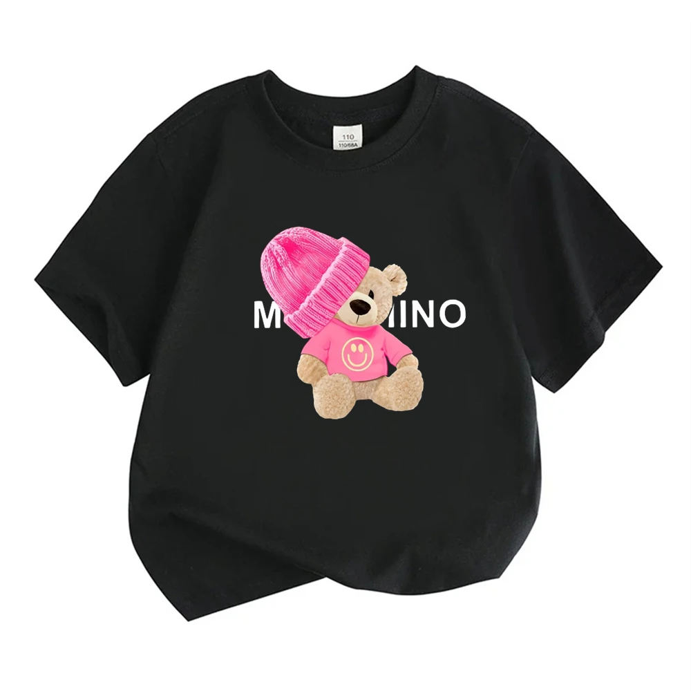 Summer boy Girls Casual TShirt Sets little bear Printed Kids Outfits Teen Children's O Neck Short Sleeve Tops Shorts 2pcs thumbnail 6