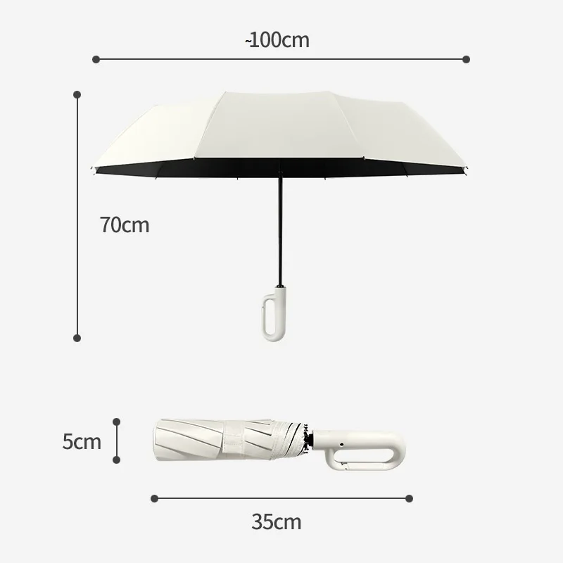 Ring Buckle Design 20 Rib Fully Automatic Umbrella for Men Folding Extra Large Strong Strong WOMEN'S Sunshade Double Umbrella thumbnail 6