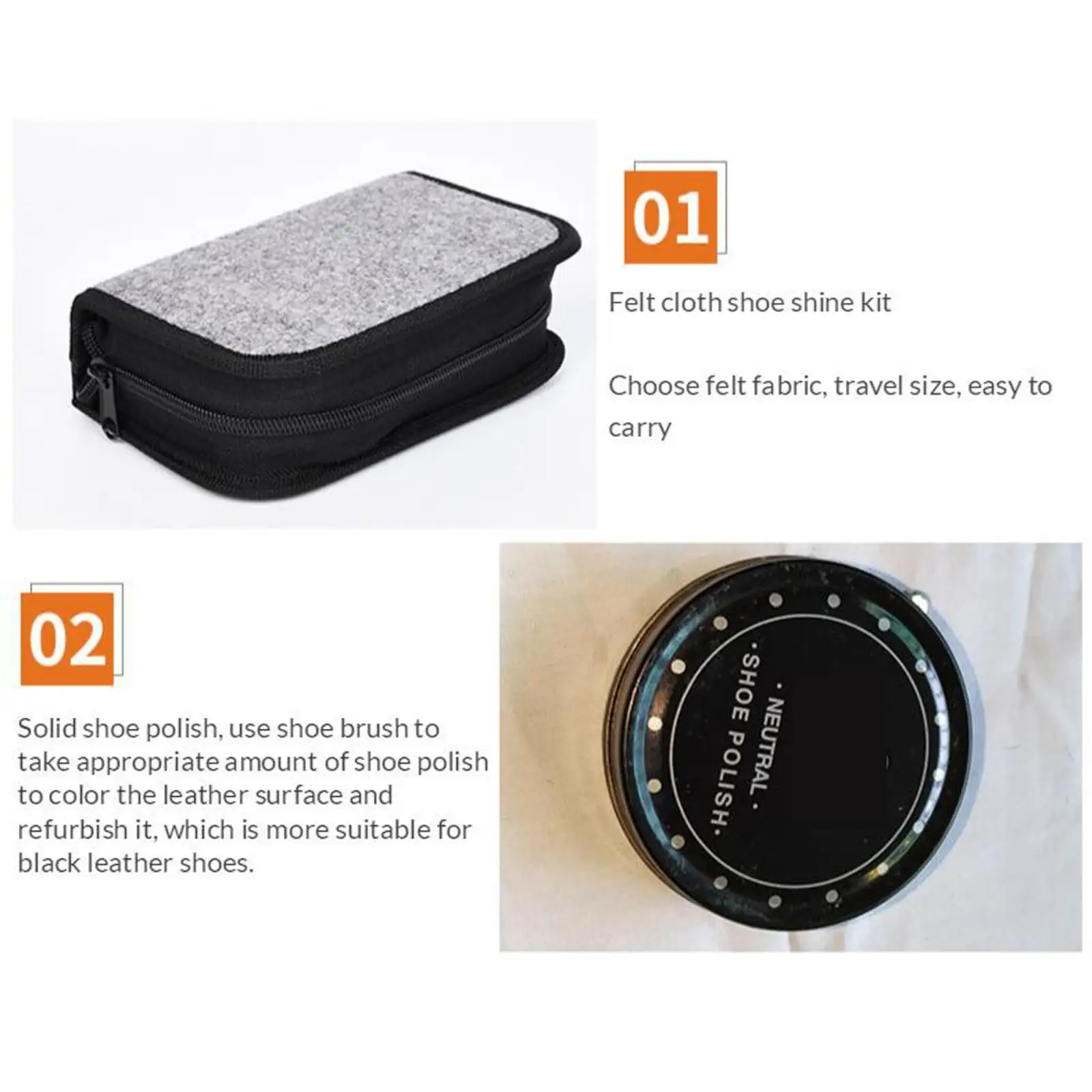 7 in 1 Polishing Brush Set Boots Care Kits Clean Shine Care Kit Portable Shoe Polish Oil Travel Kit for Boots Shoes thumbnail 2