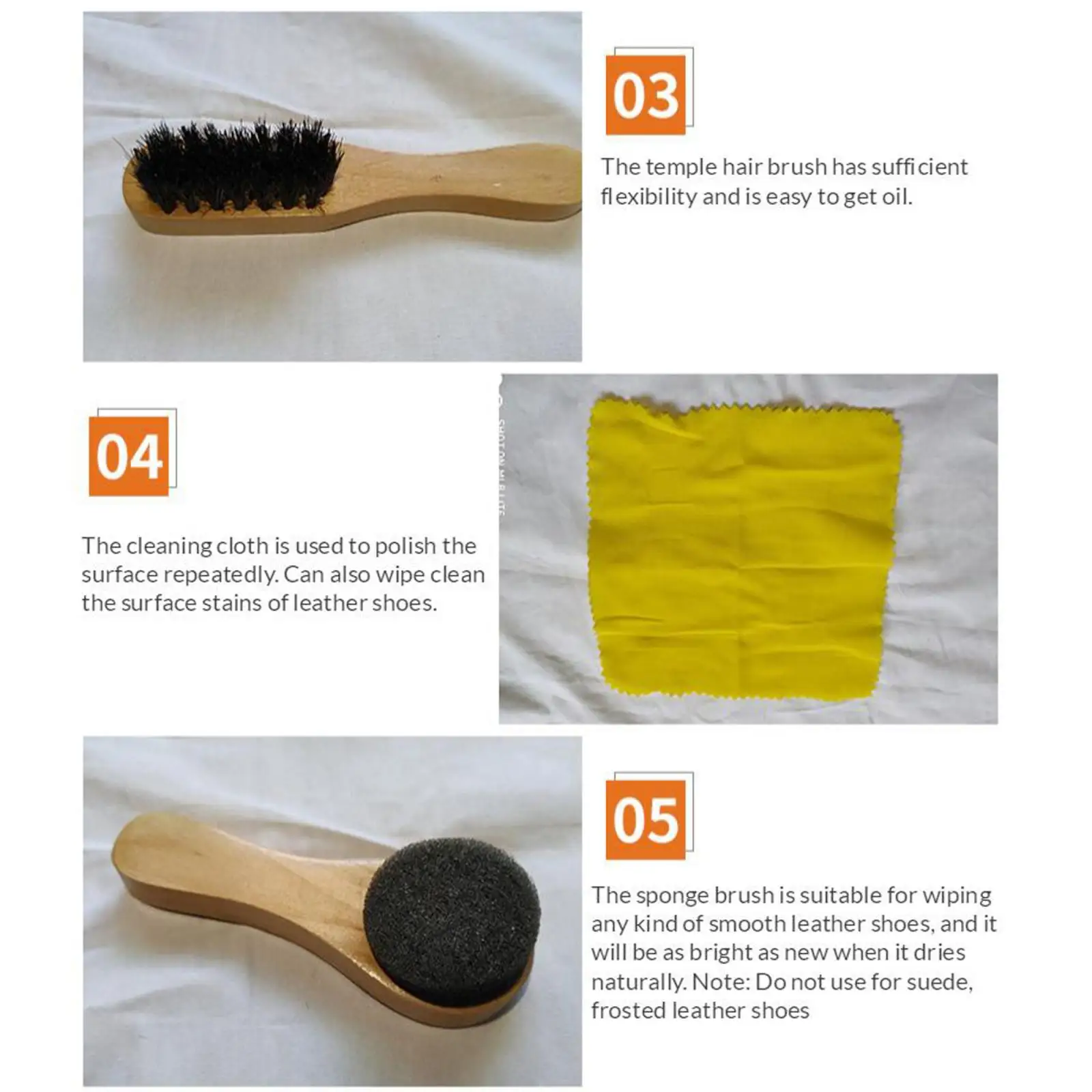 7 in 1 Polishing Brush Set Boots Care Kits Clean Shine Care Kit Portable Shoe Polish Oil Travel Kit for Boots Shoes thumbnail 3